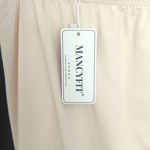 Mancyfit Cream Satin Chemise Skirt Slip with Elastic Waistband - Size XL NWT - Picture 4 of 8